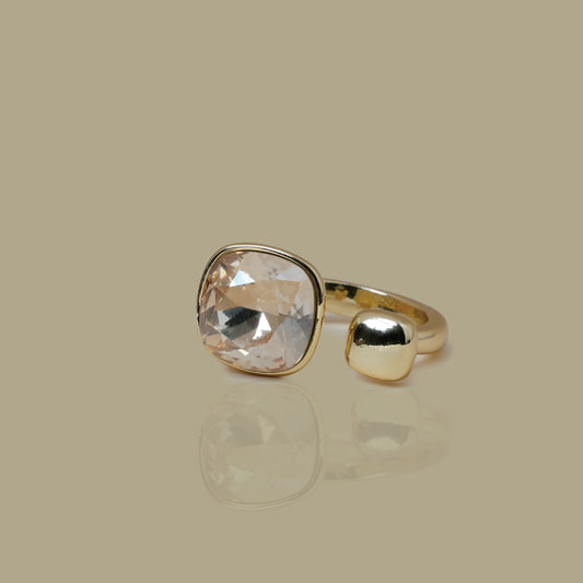 Cushion Cut Crystal Statement Ring