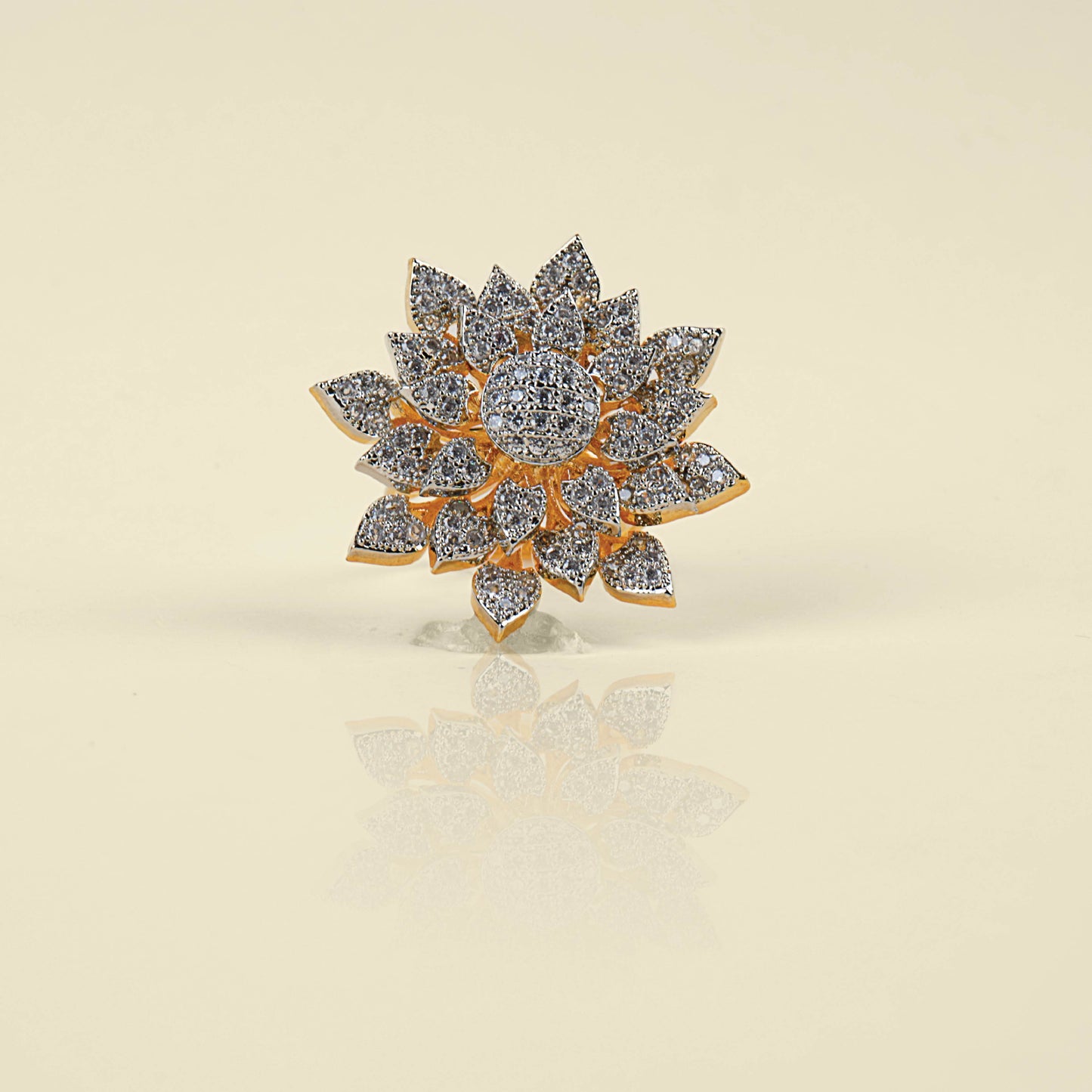 Dahlia American Diamond Cocktail Ring