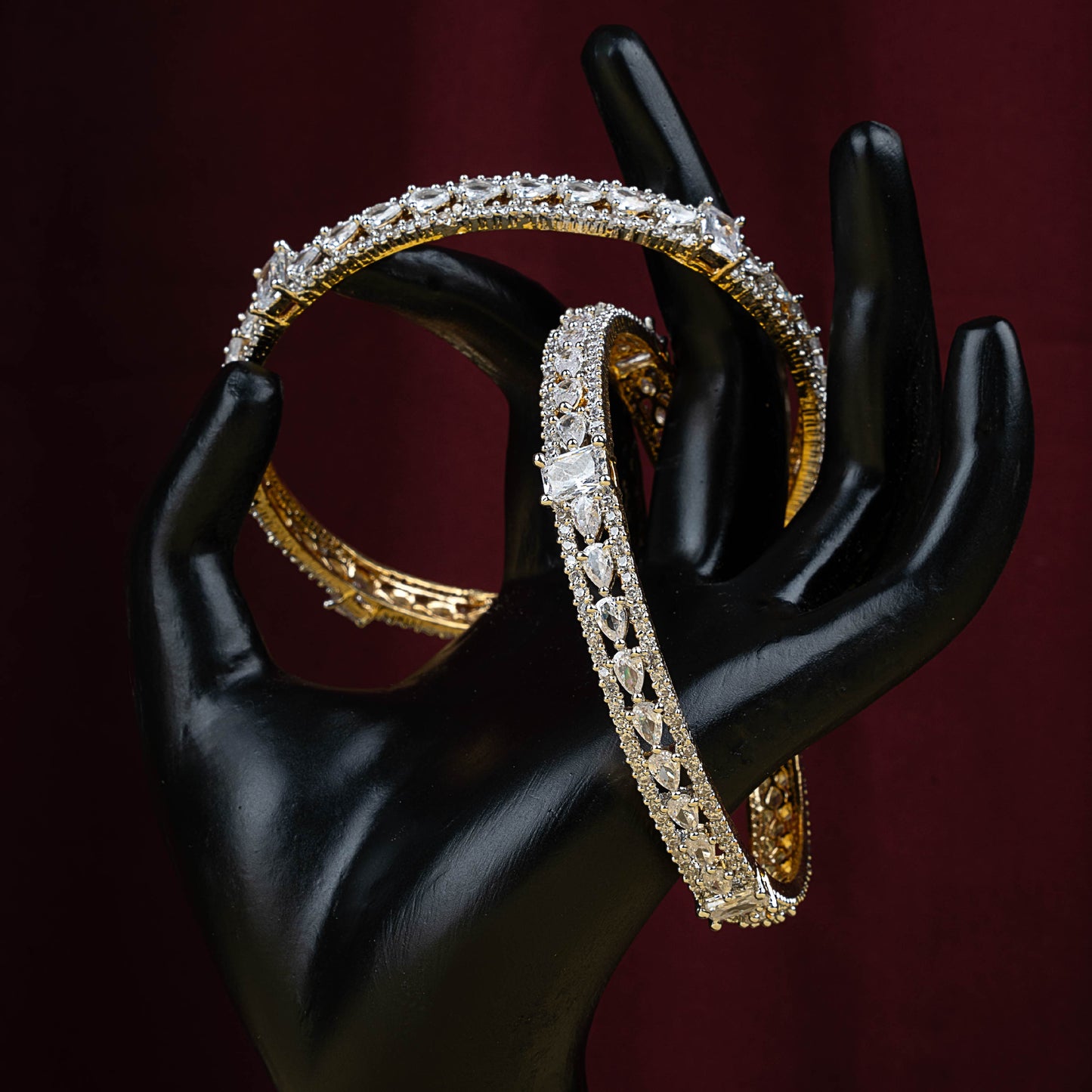 Dew lit American Diamond Bangles