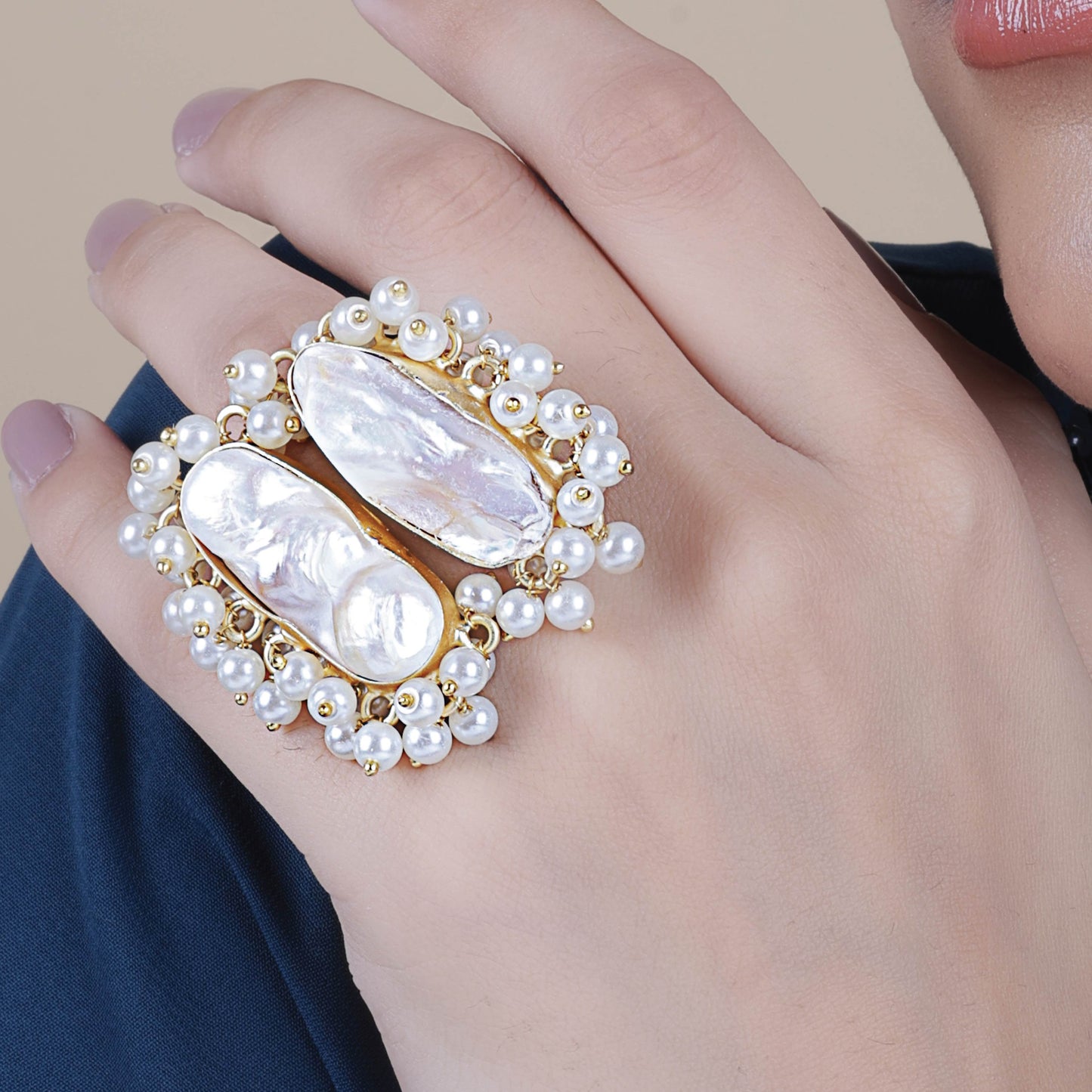 Baroque Splendour Pearl Ring