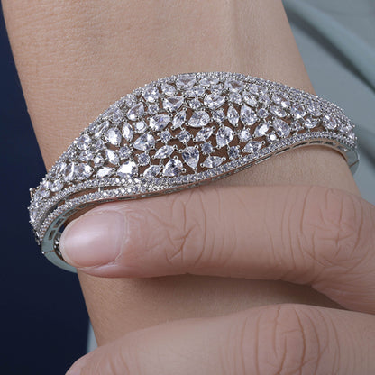 Tapered Elegance American Diamond Bracelet