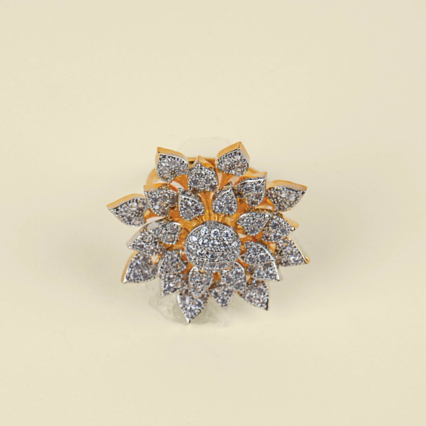 Dahlia American Diamond Cocktail Ring