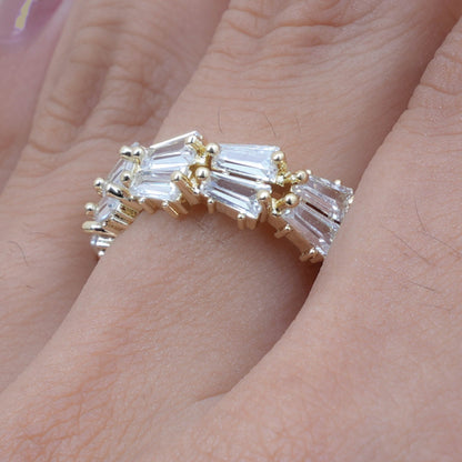 Baguette Crystal Band Ring