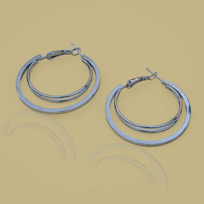 Crescent Moon Hoop Earrings