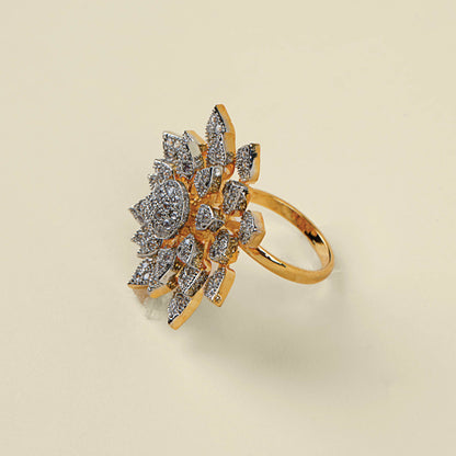 Dahlia American Diamond Cocktail Ring