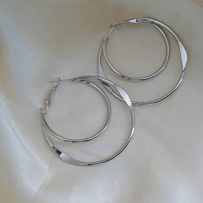 Crescent Moon Hoop Earrings