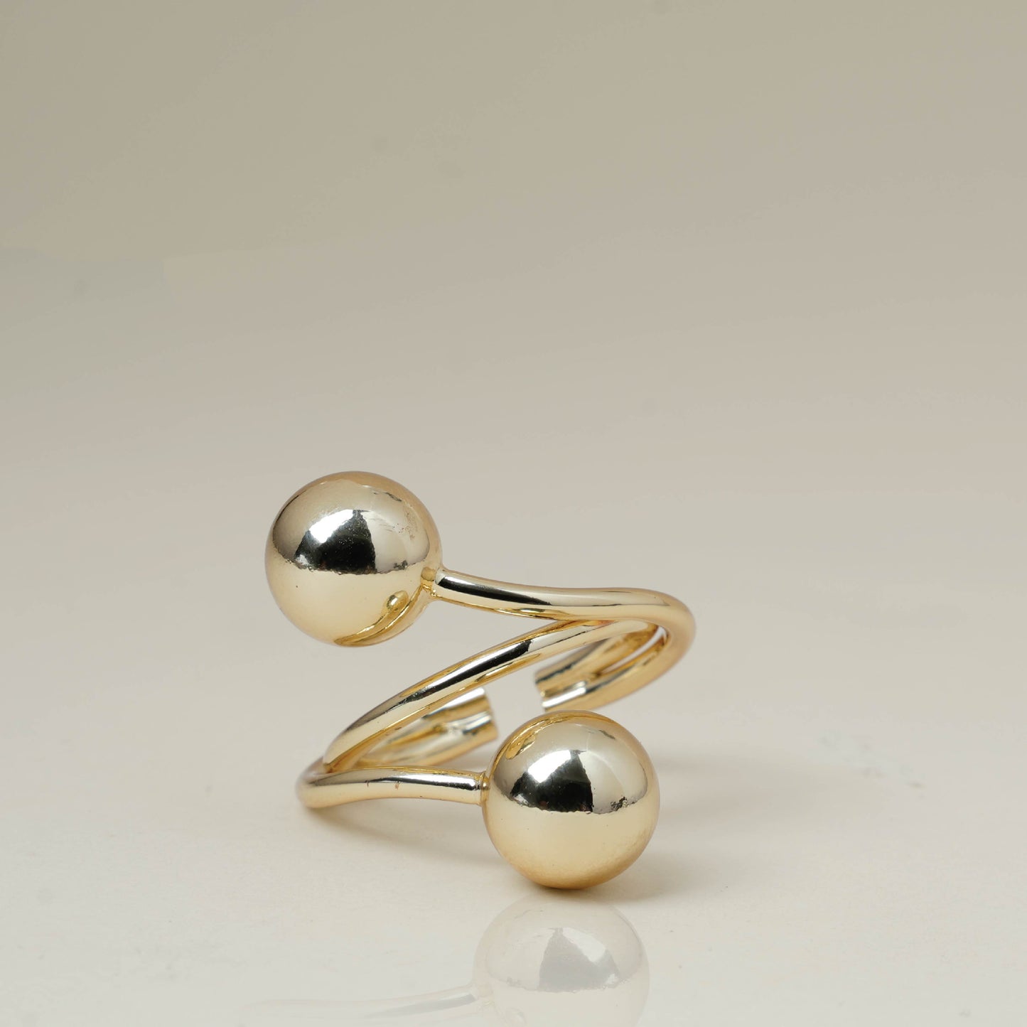 Modern Sphere Wrap Ring