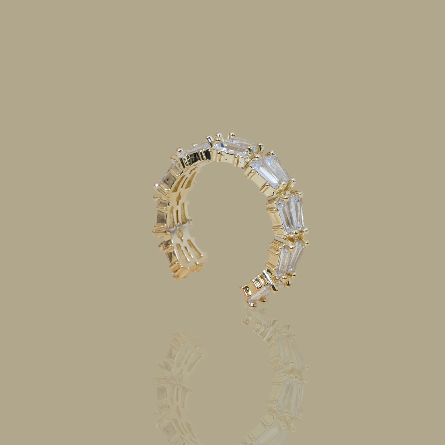 Baguette Crystal Band Ring