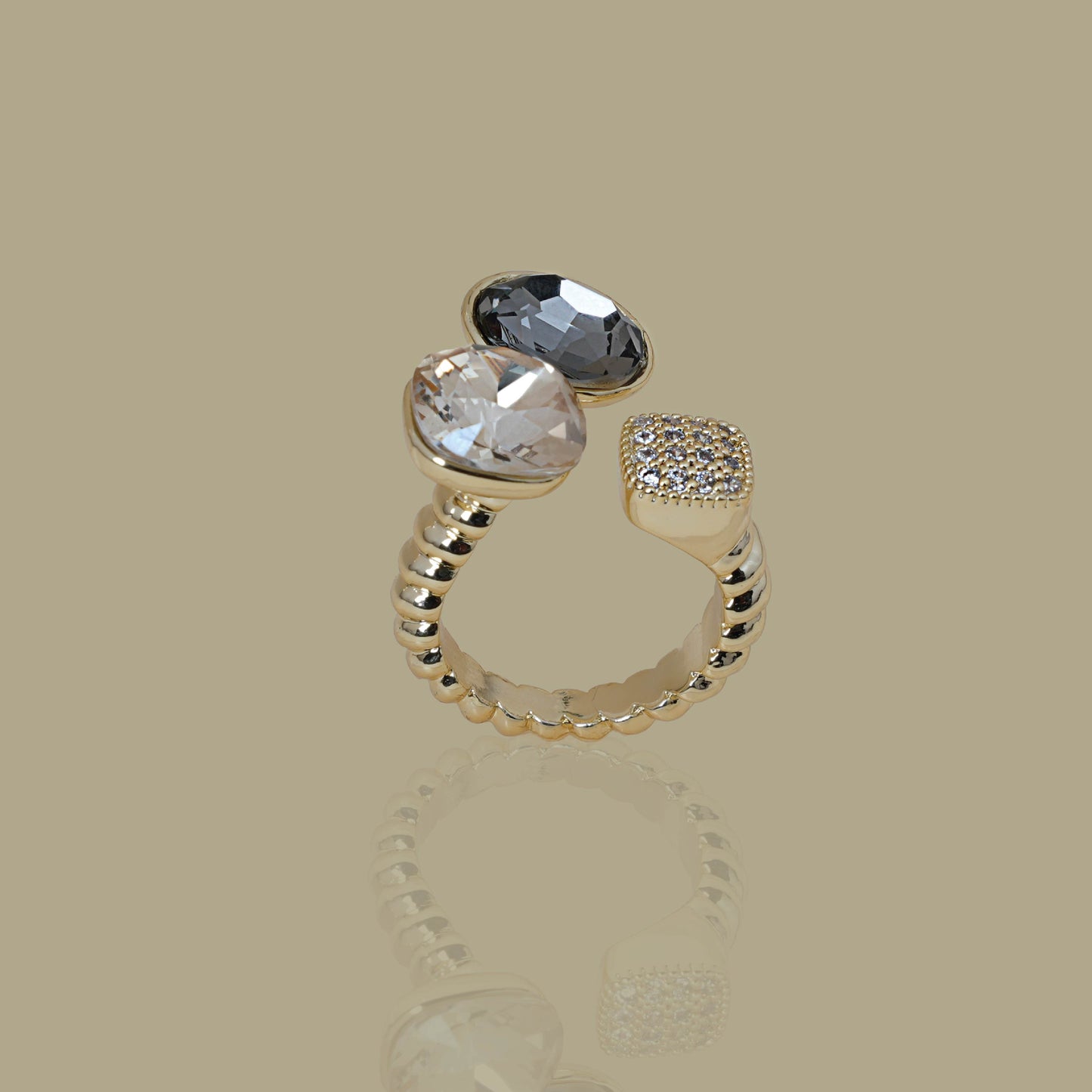 Multi-Crystal Cocktail Ring