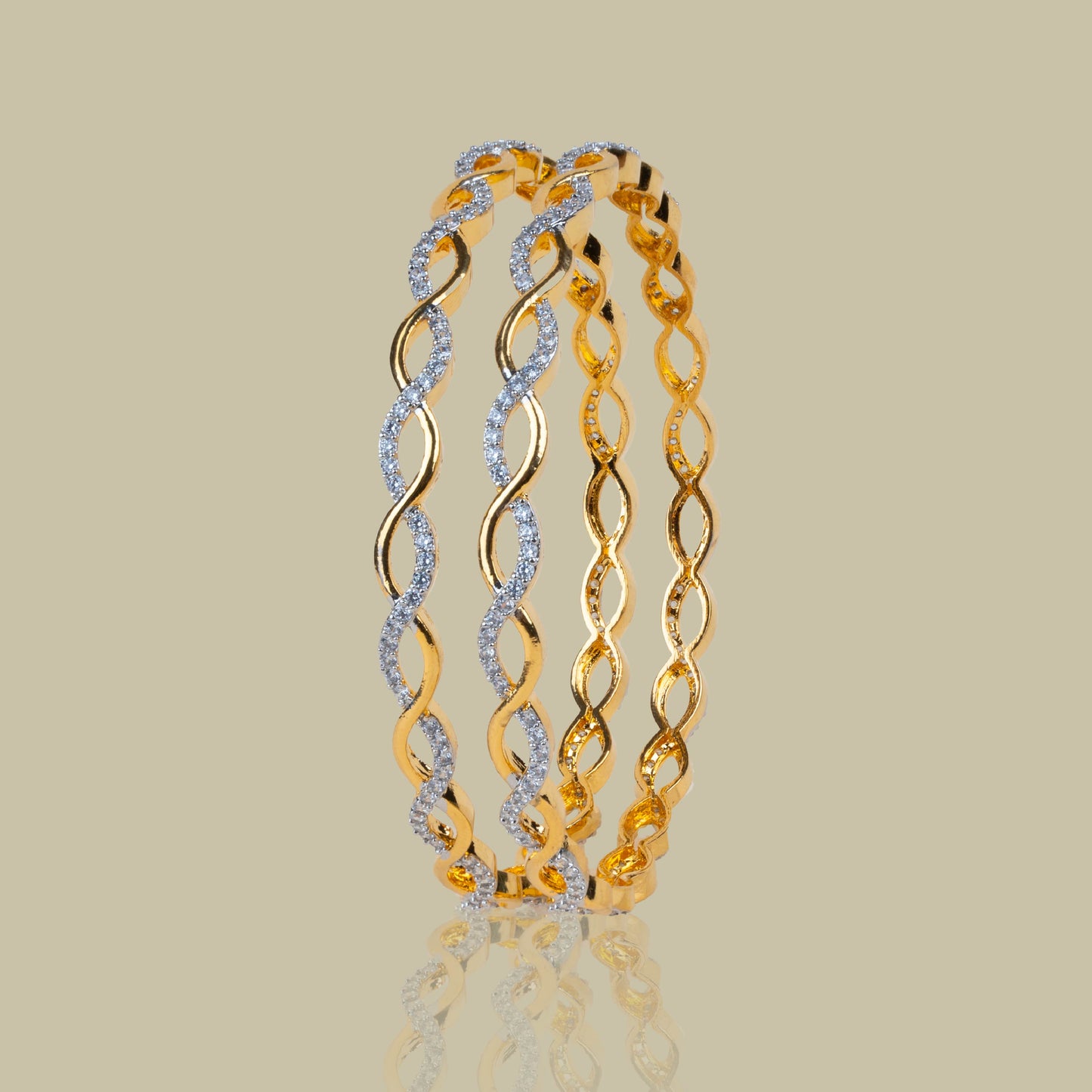 Infinity Twist American Diamond Bangles