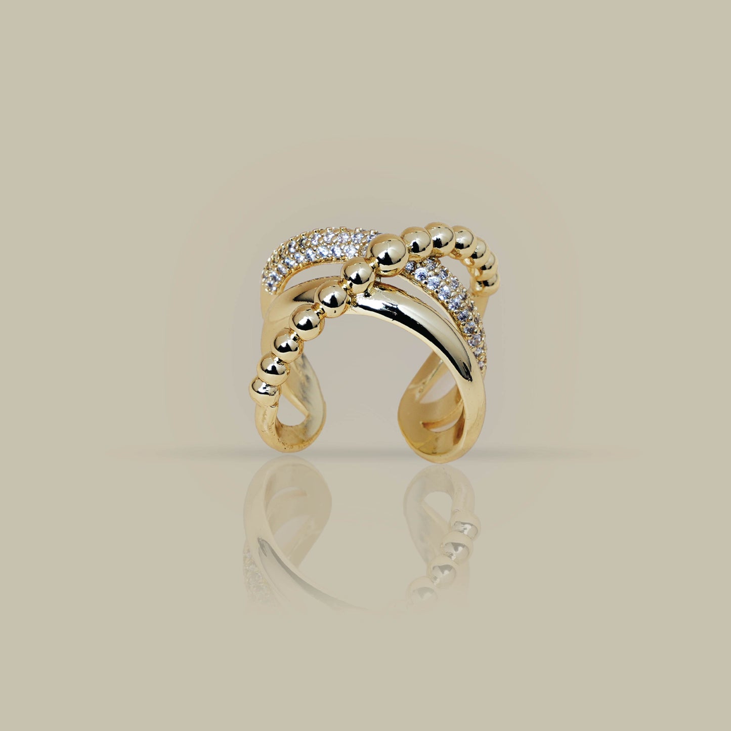 Layered Gold Stacking Ring