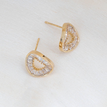 Sunburst Crystal Stud Earrings