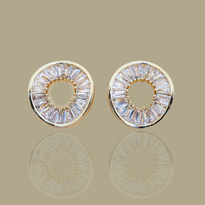 Sunburst Crystal Stud Earrings