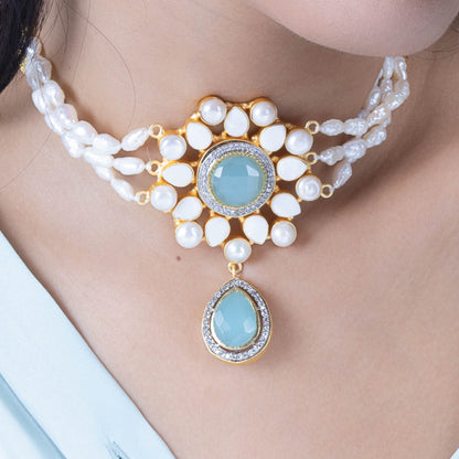 Aqua Astral Pearl Necklace