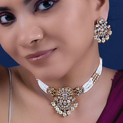 Pearl Kundan Choker Set