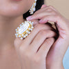 Lunar Elegance Pearl Ring