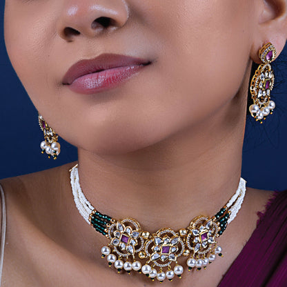 Chroma Kundan Choker Set