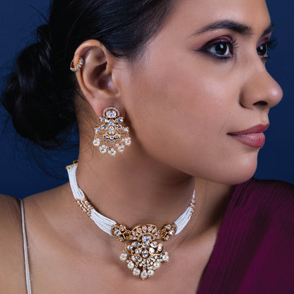 Pearl Kundan Choker Set