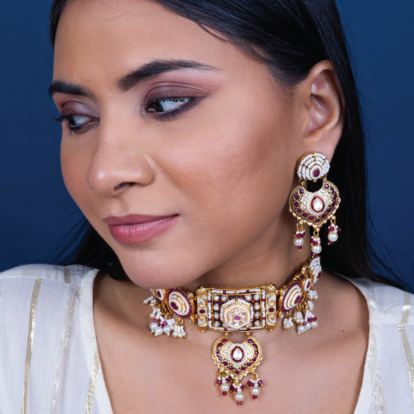 Rajwada Kundan Choker Set