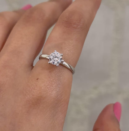 Minimalist solitaire ring