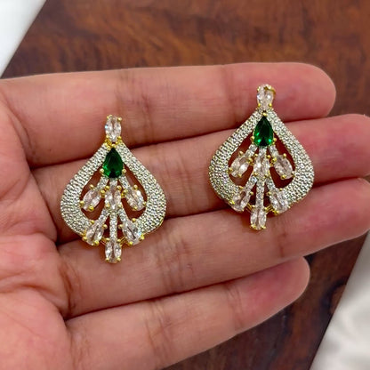 Emerald Drape Pendant Set