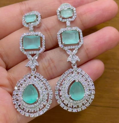 Dual Grace American Diamond Necklace