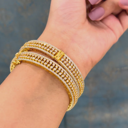 Double Layer Lock Bangles