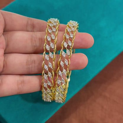 Leaf Shimmer Bangles