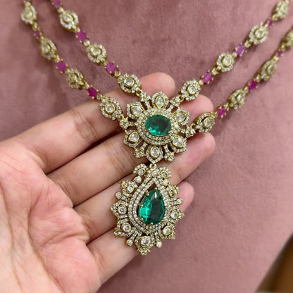 Victorian Double Line Necklace Set