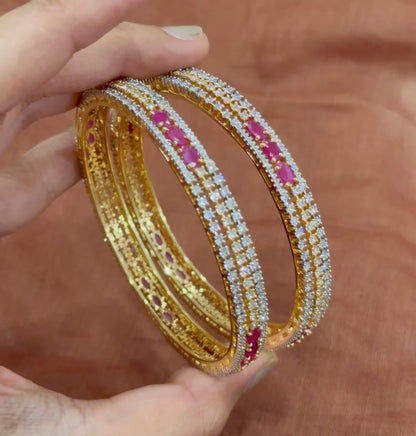 Ruby Trinity Bangles