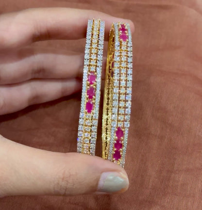 Ruby Trinity Bangles